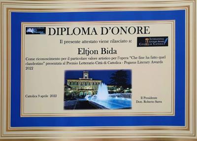 Premio Città di Cattolica 2022- Diploma d'onore